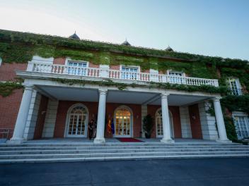 MADRID, SPAIN - AUGUST 22: A general view of the Moncloa Palace ahead of a reception hosted by Pedro Sanchez, First Minister of Spain, for the players and staff of Spain women's national football team after they won the FIFA Women's World Cup Australia & New Zealand 2023 at Palacio de la Moncloa on August 22, 2023, in Madrid, Spain. (Photo by Oscar J. Barroso / AFP7 via Getty Images)