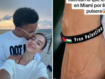 La influencer Lucía Correa y su pareja, Maxime.