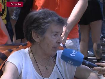 Maricarmen, vecina de 87 años a la que quieren deshauciar de la casa en la que lleva viviendo 70 años.