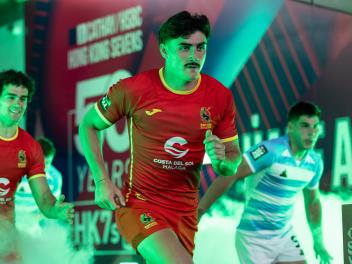 El jugador español Jeremy Trevithick durante las Series Mundiales de Hong Kong.