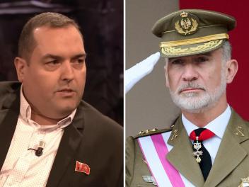 Fotomontaje de Alejandro Cao de Benós y Felipe VI.