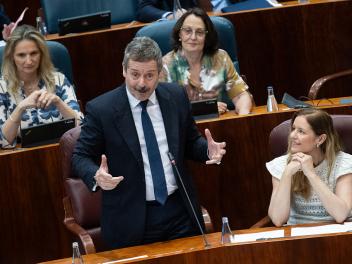 Mariano de Paco, durante la sesión de este jueves en la Asamblea