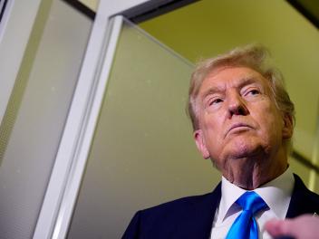 Donald Trump, en el Air Force One