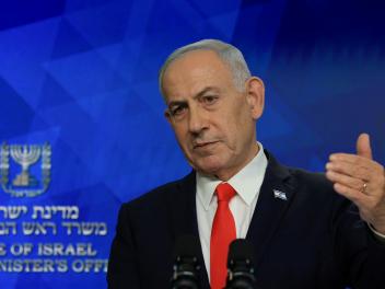 El primer ministro israelí, Benjamin Netanyahu, ofrece una inusual rueda de prensa tras conocerse acuerdo entre Estados Unidos e Irán, el 15 de junio de 2026, en Jerusalén.
