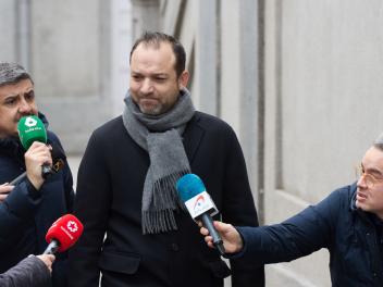 El hijo del exministro de Transportes, José Luis Ábalos, en marzo en Madrid.