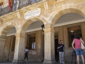 Agentes de Policía Judicial de la Guardia Civil están practicando desde primera hora de la mañana, un registro en el Ayuntamiento de Soria