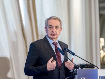 José Luis Rodríguez Zapatero, durante una intervención