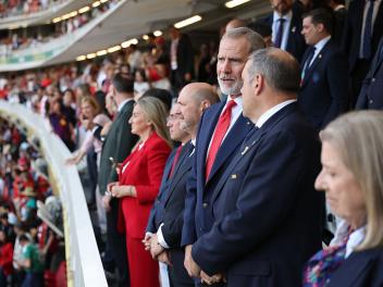 Felipe VI, en el palco del Estadio Akron de Guadalajara.