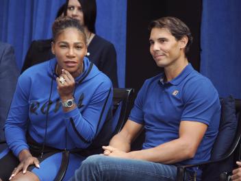 Foto de archivo de Serena Williams y Rafa Nadal.
