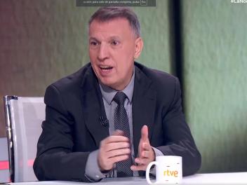 El juez Joaquim Bosch en el canal 24 Horas.
