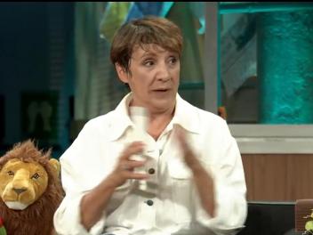 Blanca Portillo en su visita a 'La Revuelta'.