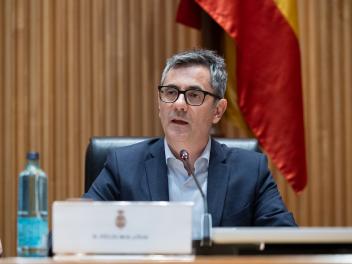 Félix Bolaños, en un acto en el Congreso de los Diputados