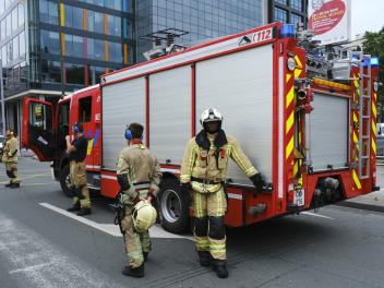 Un camión de bomberos en Bruselas, en una fotografía de archivo.