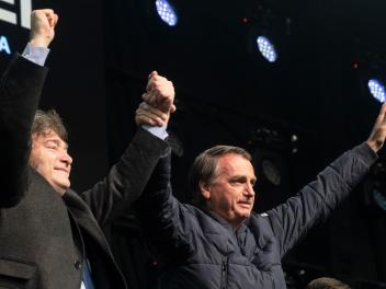 Javier Milei junto a Jair Bolsonaro.