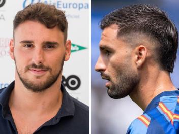 El diputado Víctor Gutiérrez y el futbolista Álex Baena.