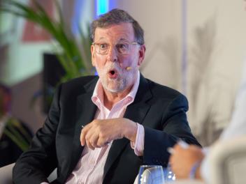 El expresidente del Gobierno Mariano Rajoy, en una imagen de archivo en una conferencia del PP en Eivissa (Ibiza).