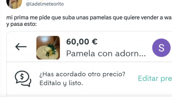 Pone a la venta en Wallapop unas pamelas y el comentario que recibe es una animalada