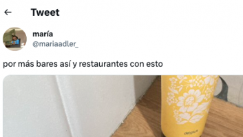 Arrasa al mostrar lo que ha puesto un bar en los baños: "Primera vez que lo veo"