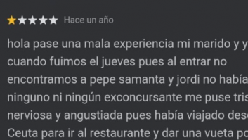 La extraña reseña en Google al restaurante de MasterChef (y su respuesta) dan que hablar en Twitter