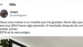 Su novio intenta hacer un mueble parecido a otro que le gustó: el resultado lleva 70.000 me gusta