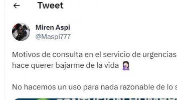 Publica en Twitter los "motivos de consulta" en Urgencias y estalla el debate