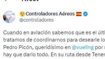 El gesto de un equipo de controladores aéreos con un comandante jubilado que emociona a Twitter