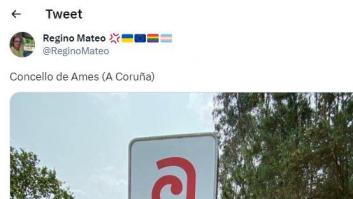 Este cartel en una carretera a la entrada de un pueblo de A Coruña es simplemente genial