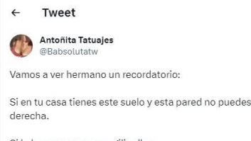 Arrasa con dos fotos: "Si en tu casa tienes este suelo y esta pared no puedes votar a la derecha"