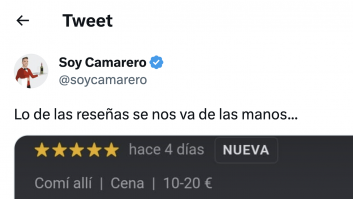 Lo de esta reseña es tremendo: deja un nefasto mensaje pero cinco estrellas en Google