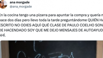 Ana Morgade quería escribir noodles en la pizarra de su cocina, pero lo que acaba poniendo es una maravilla