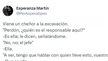 Un hombre no se cree que una mujer sea la jefa de una excavación y la reacción de ella es BRUTAL