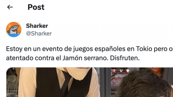 Enseña lo que están haciendo en un evento en Tokio con un jamón serrano: abstenerse los muy patriotas