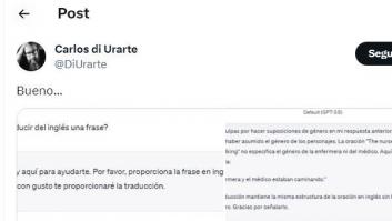 Pide a ChatGPT traducir una frase al español, corrige el resultado y alucina con lo de después