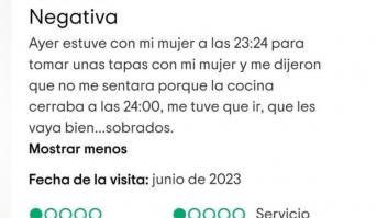 Un restaurante rompe el contador de me gusta con lo que ha hecho tras leer la queja de este cliente