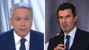 Luís Figo reacciona con tres palabras al sonado vídeo de Vicente Vallés y se lía en X