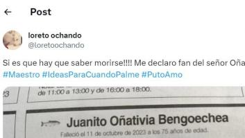 Esta peculiar esquela emociona a miles de personas: "¡Qué bueno!"