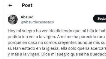 Una niña pide ir a la iglesia para ver a la virgen y la razón deja a todos locos
