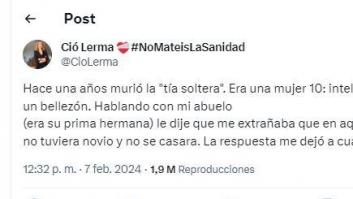 Muere la "tía soltera", su abuelo le cuenta por qué nunca se casó y emociona a muchos en redes