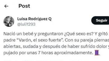 Preguntan por el sexo de un bebé, el padre hace un polémico comentario y la madre sentencia el momento