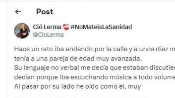 Cuenta el tenso momento que ha vivido con dos abuelos en plena calle y el desenlace