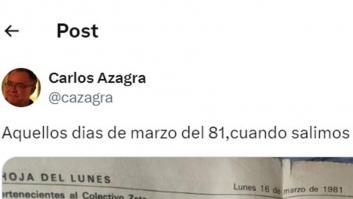 Un dibujante recuerda en una foto lo que le pasó en 1981 y deja claro cuánta libertad había entonces