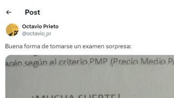 El comentario de 10 de un alumno tras el "buena suerte" que el profesor puso en un examen sorpresa