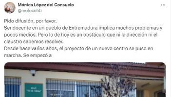 Una profesora extremeña pide ayuda para resolver esta insólita situación