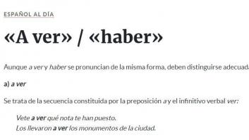 La guerra entre escribir "haber" o "a ver" llega a su fin con esta sentencia de la RAE