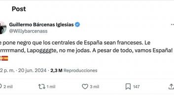 Willy Bárcenas se quejó de la alineación de España y le recuerdan de dónde viene la palabra taburete