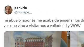 Publica los retratos de Valladolid de su abuelo japonés y los tuiteros le piden hasta una exposición