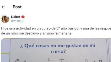 Pregunta a los niños qué cosas no le gustan y la respuesta de uno es para pensar hacia dónde vamos