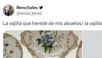 Explica la diferencia generacional comparando dos vajillas y le llueven los me gustas