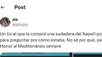 Compra una sudadera a un italiano por Vinted y el mensaje que le envía tras la DANA emociona