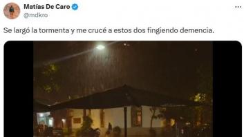 El vídeo de una pareja cenando bajo la lluvia traspasa todas las fronteras